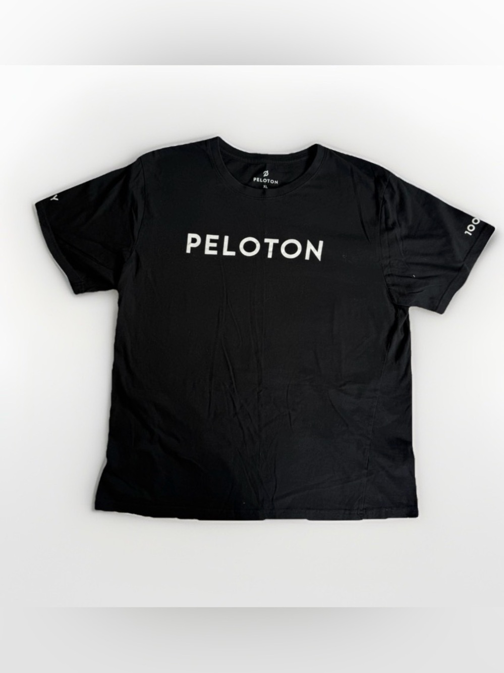 Peloton Century Club 100 Rides Shirt XL Black Short Sleeve Cotton Graphic Tee